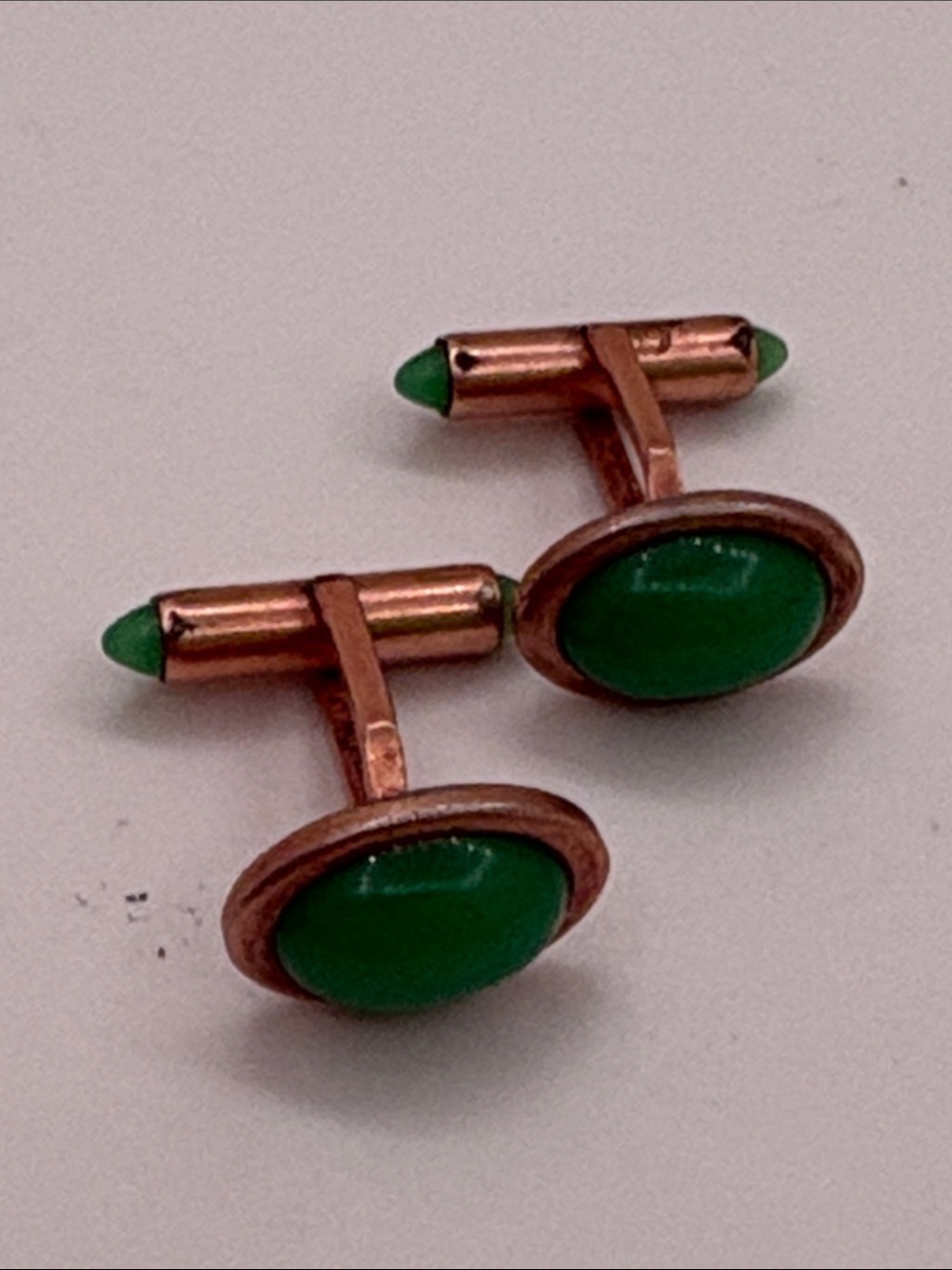 ✨ Vintage Krementz Gold Filled Faux Jade Cufflinks ✨